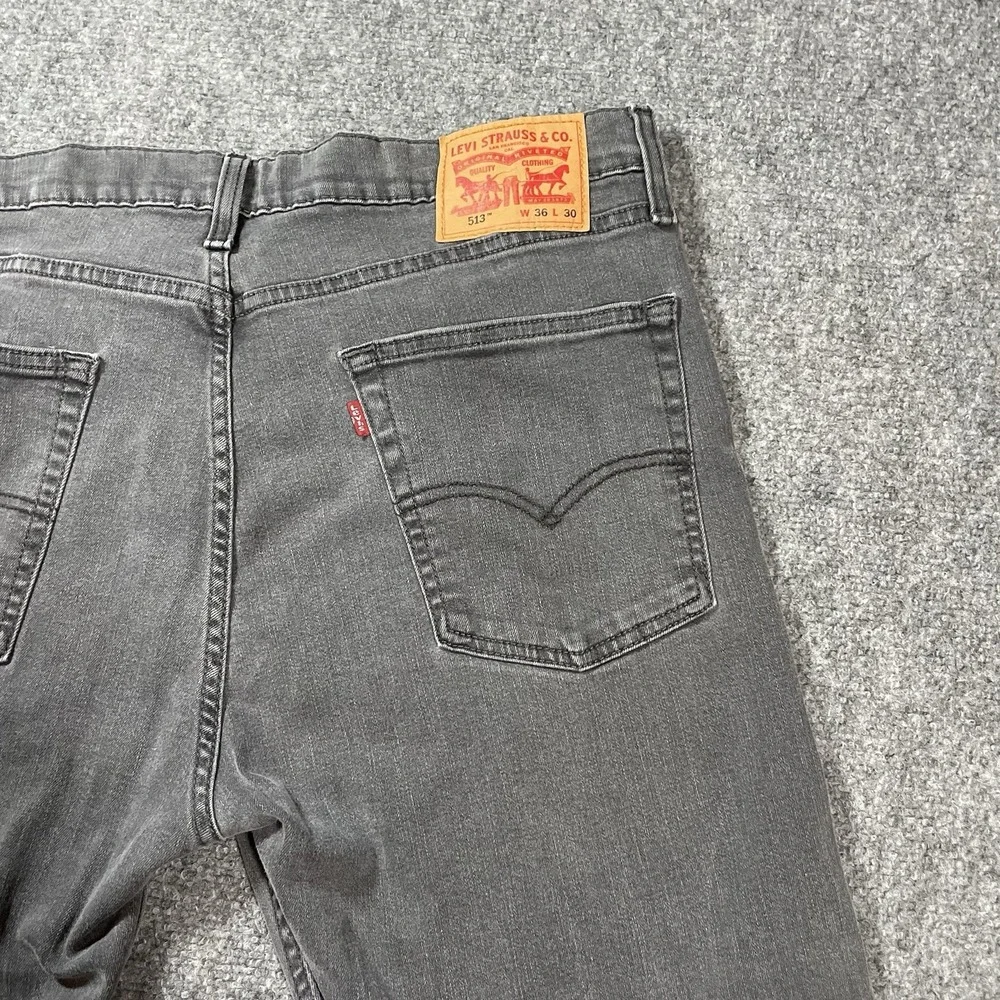 Levi's Men's 513 Straight Leg 36x30* Flex Fit Washed Black Denim Jeans